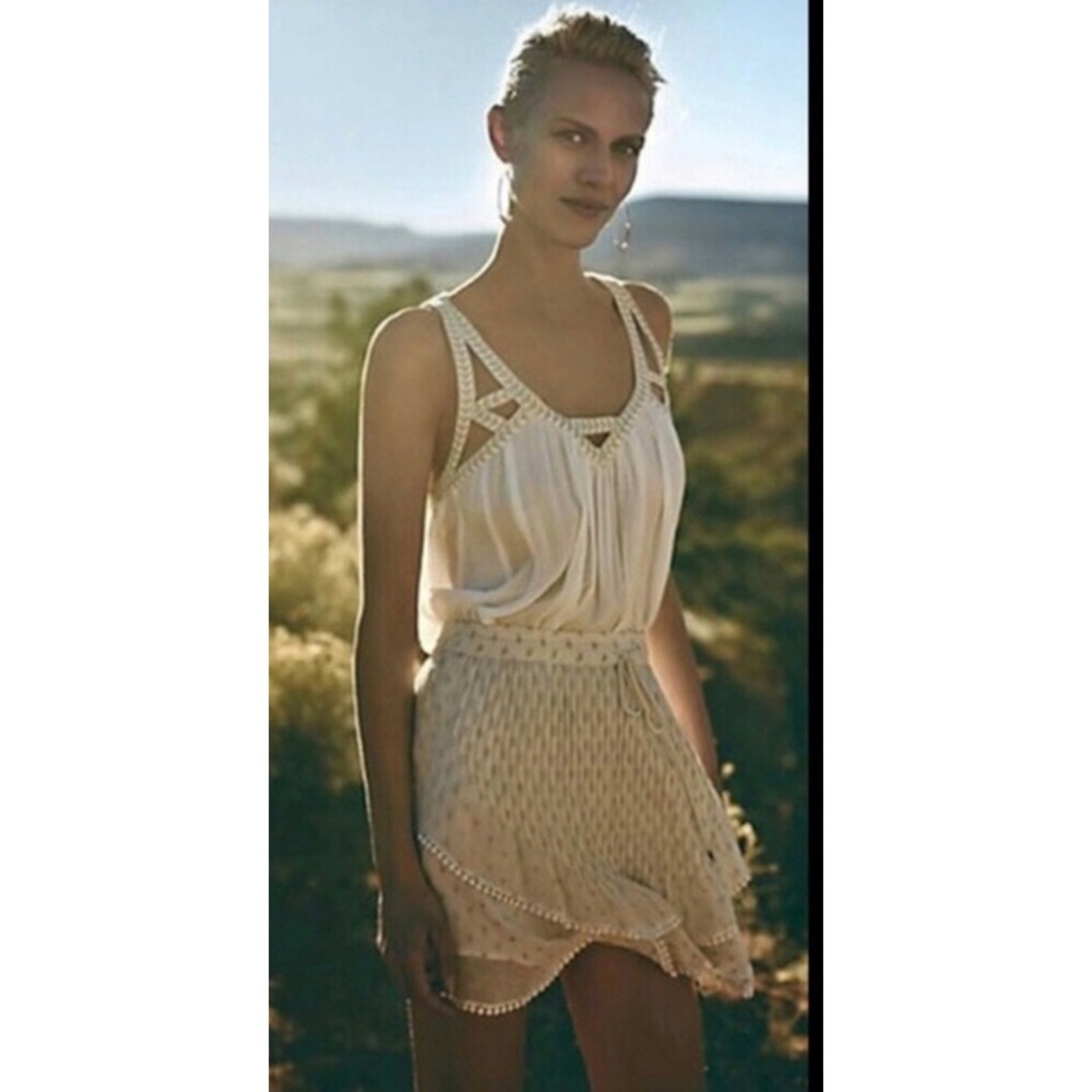 Vanessa Virginia Cream Cutout Top
